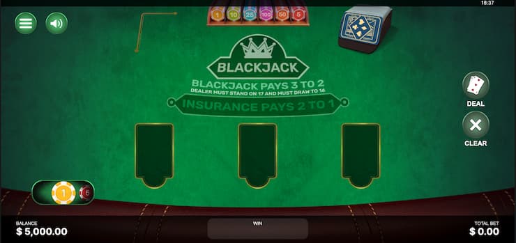 A screenshot from BetWhale of an online blackjack table showing how to play Blackjack online.